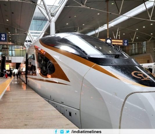 Superfast bullet train that run with the speed of airplane