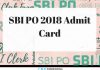 SBI PO PRE Admit Card 2019 Released