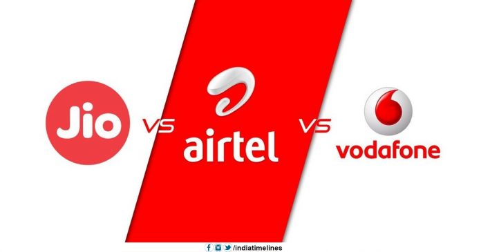 JIO is giving tough Fight to Airtel and Vodafone
