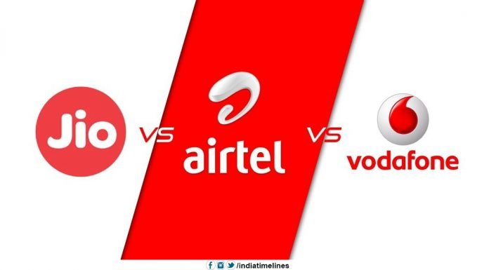 JIO is giving tough Fight to Airtel and Vodafone