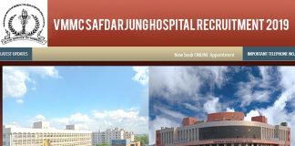 VMMC Safdarjung Hospital Recruitment 2019