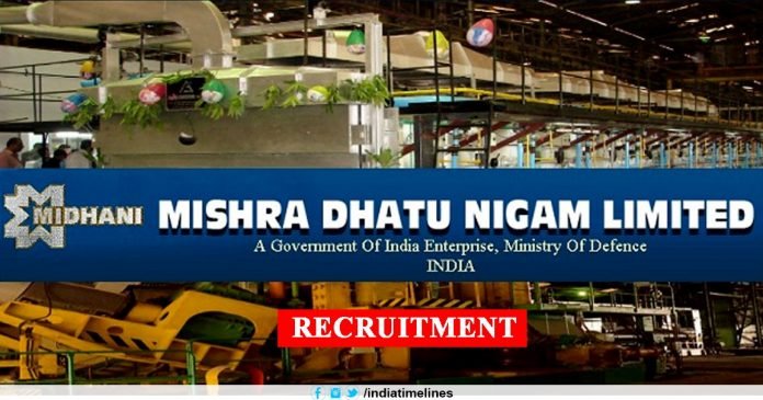 Mishra Dhatu Nigam Limited Midhani Recruitment 2019