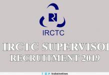 IRCTC Recruitment 2019