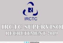 IRCTC Recruitment 2019