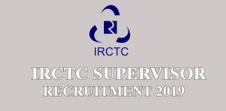 IRCTC Recruitment 2019