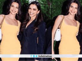 Deepika Padukone poses with Kendall Jenner