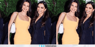 Deepika Padukone poses with Kendall Jenner