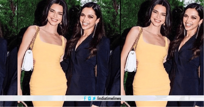 Deepika Padukone poses with Kendall Jenner
