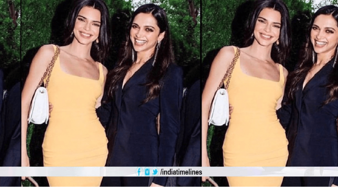 Deepika Padukone poses with Kendall Jenner