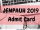 WB JENPAUH Admit Card 2019 Download