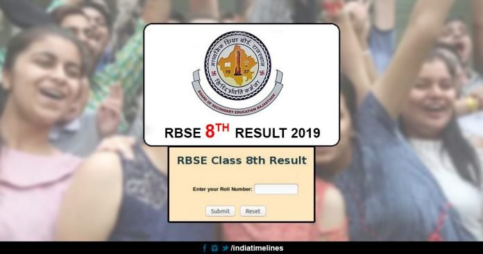 RBSE 8th Result 2019 Name Wise