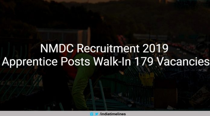 NMDC Recruitment 2019 Walk-In