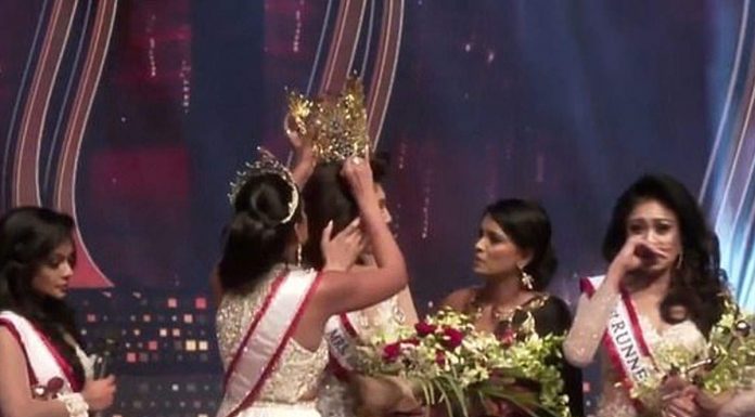 Uproar on stage in a beauty contest in Sri Lanka, winner injured