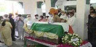Amit Shah arrives at Kalyan Singh's last rites - funeral will be held in ancestral village
