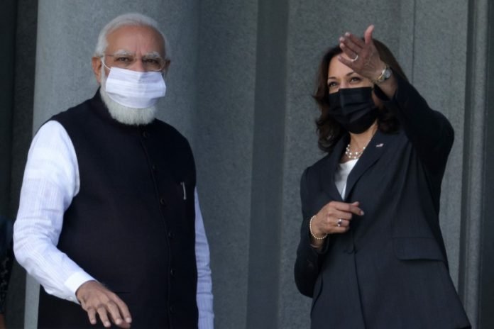 These pictures of Modi and Kamala in the corridor of the White House must be troubling Pakistan These pictures of Modi and Kamala in the corridor of the White House must be troubling Pakistan