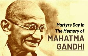 Martyr Day 2024 in the memory of Mahatma Gandhi